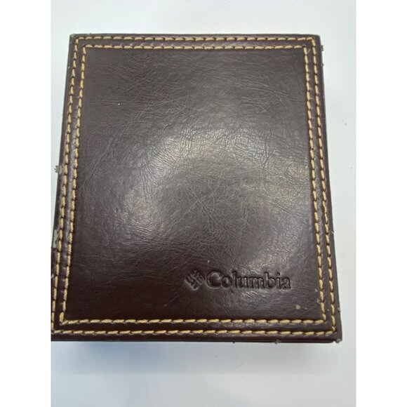 Columbia Passcase Wallet Genuine Leather Brown still in box - Picture 6 of 12
